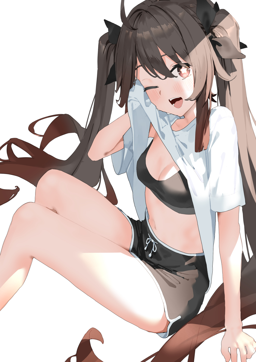 This is a pixiv picture whose title is 胡桃部屋着.