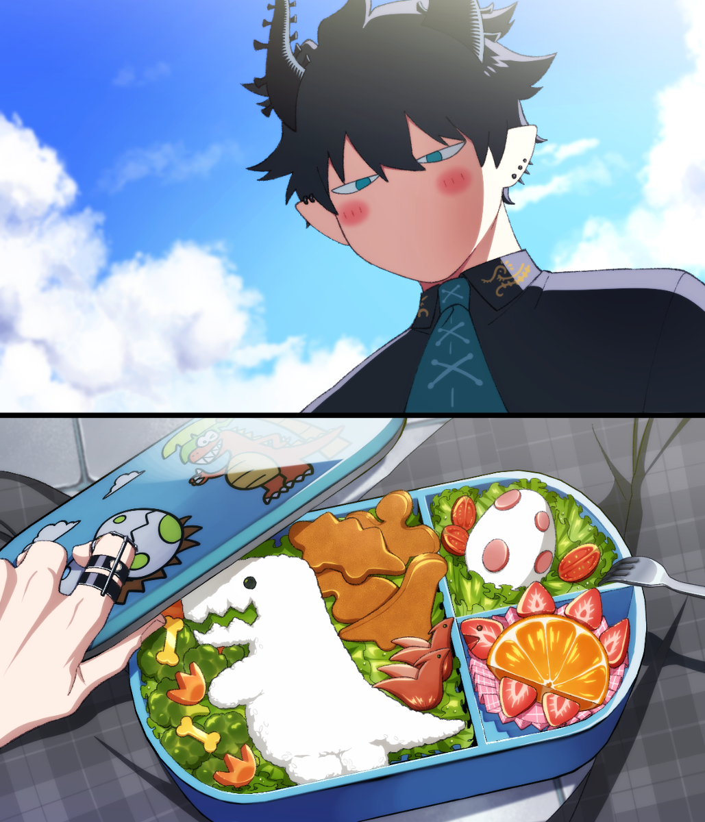 This is a pixiv picture whose title is お弁当🦖.