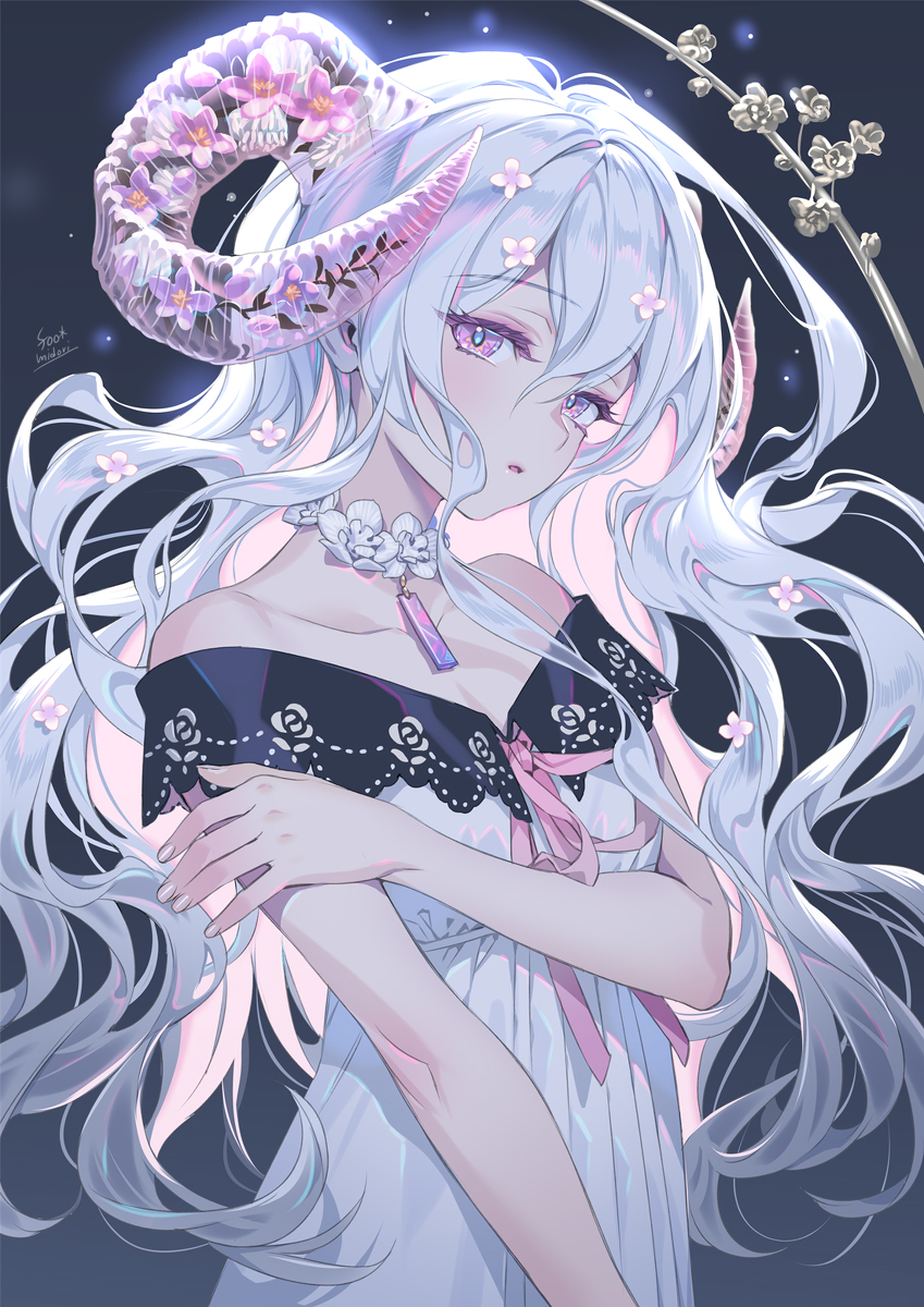 This is a pixiv picture whose title is ハーバリウムホーン.
