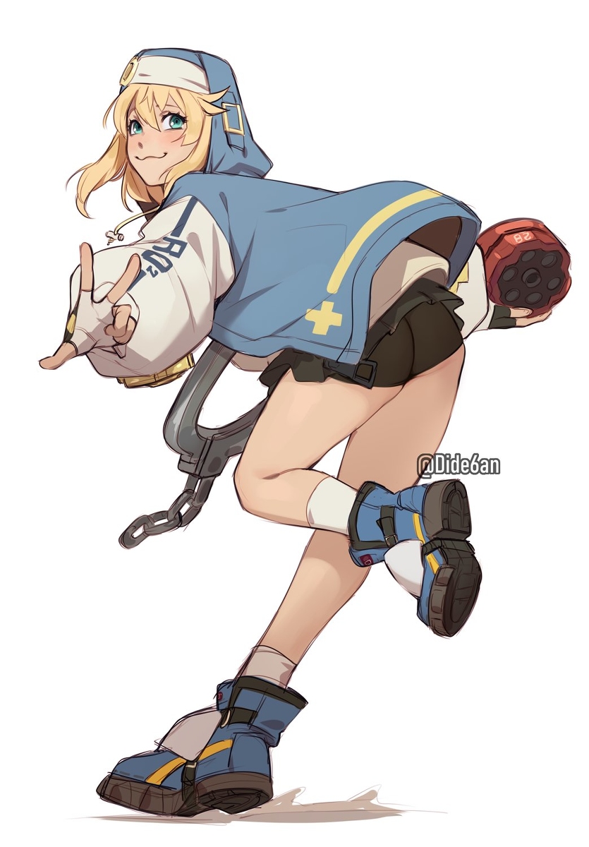 This is a pixiv picture whose title is Bridget from GGST.