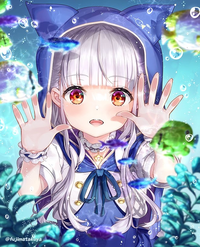 This is a pixiv picture whose title is いせパパ応援イラスト　水族館.