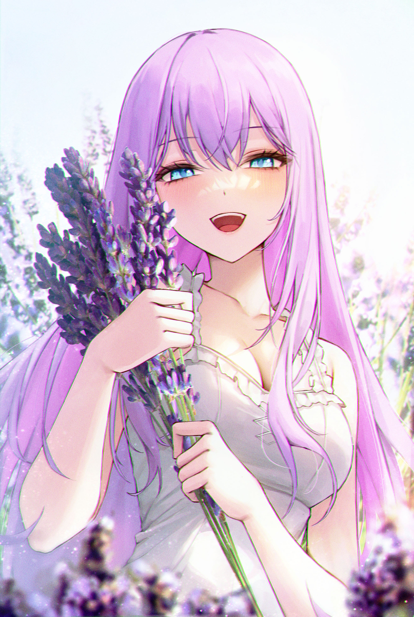 This is a pixiv picture whose title is lavender.