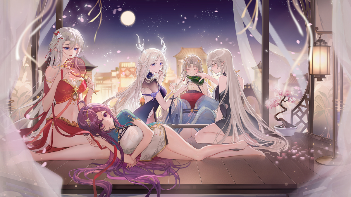 This is a pixiv picture whose title is 花、酒、琴、诗、舞.