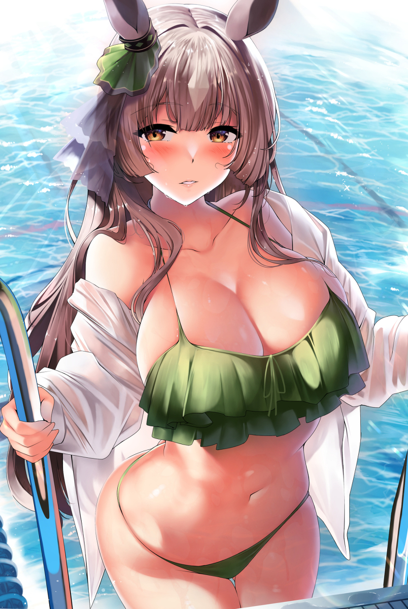 This is a pixiv picture whose title is 水着サトノダイヤモンド.