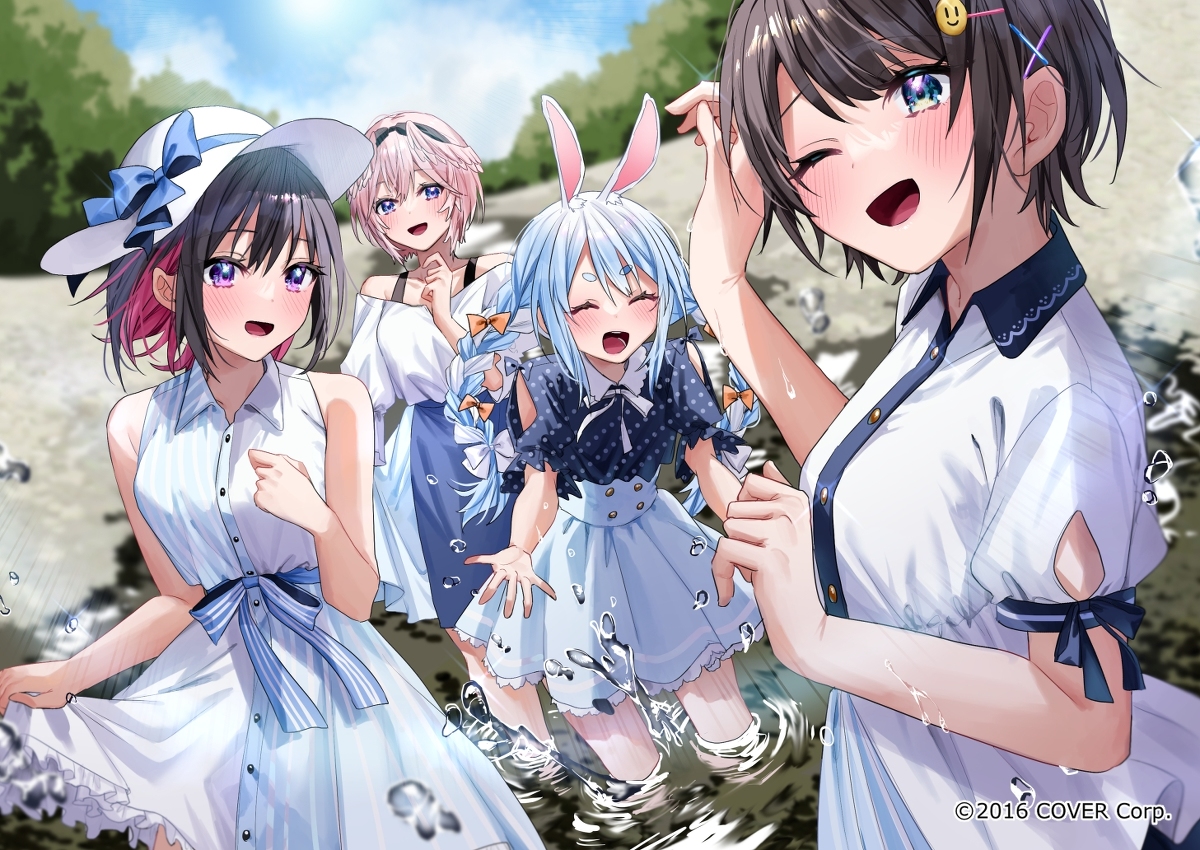 This is a pixiv picture whose title is ホロライブ夏休みボイス2022.