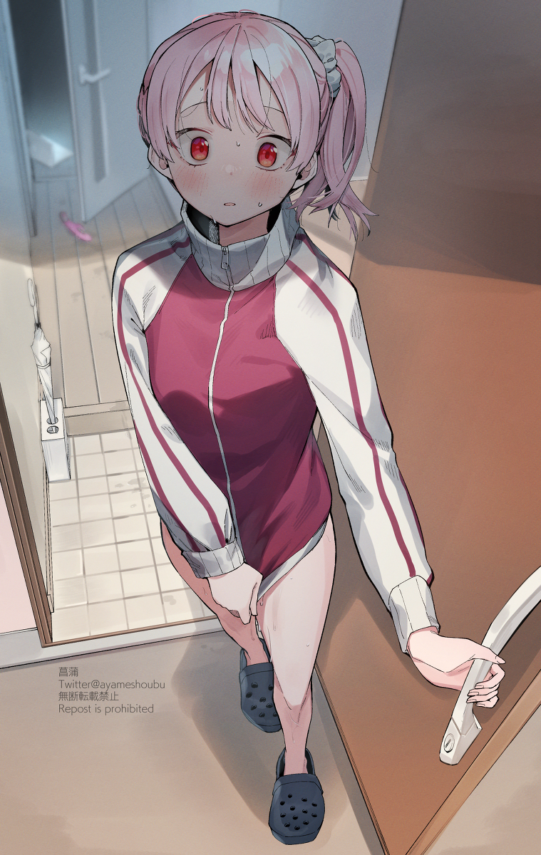 This is a pixiv picture whose title is 隣の部屋から喘ぎ声聞こえてくるから突撃した.