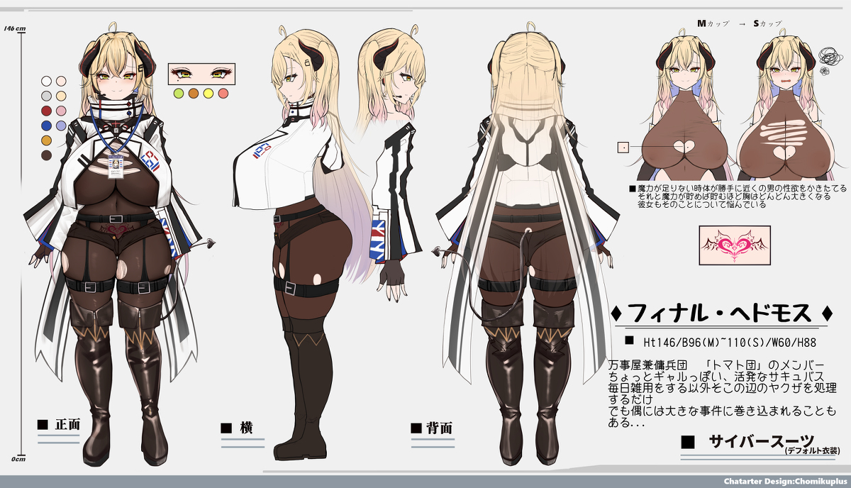 This is a pixiv picture whose title is 「フィナル・ヘドモス」の設定画像.