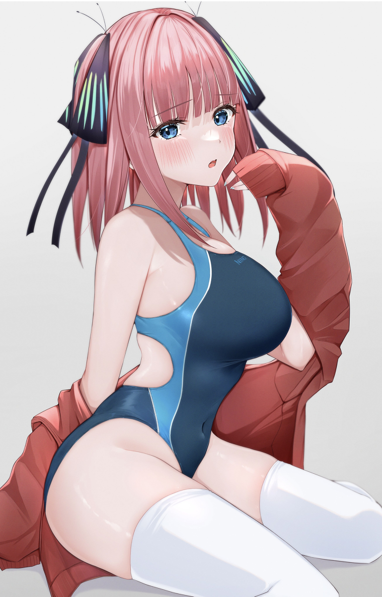 This is a pixiv picture whose title is 競泳水着な中野二乃.