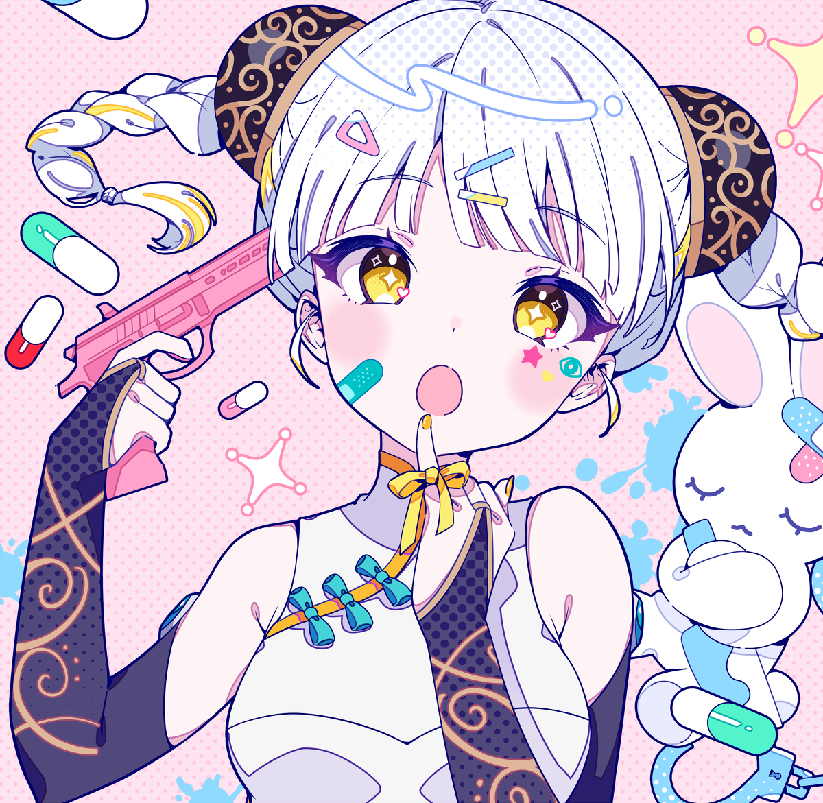 This is a pixiv picture whose title is 『世界征服だ。』.