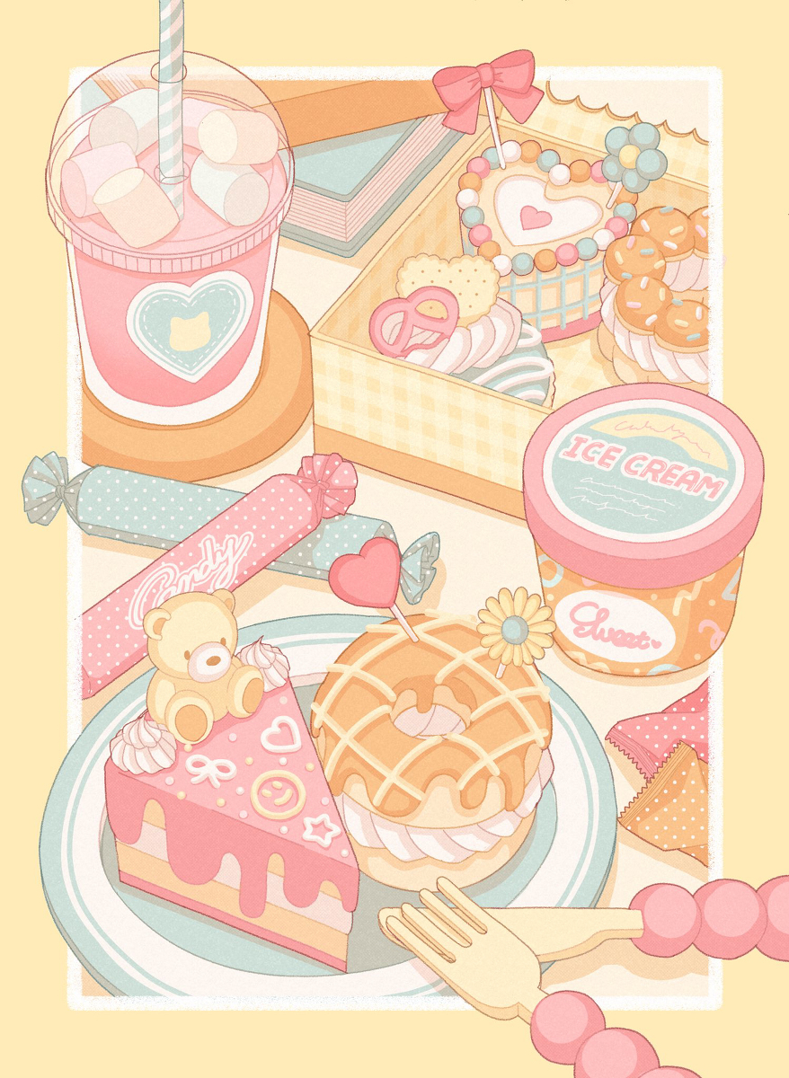 This is a pixiv picture whose title is 🍰💛.