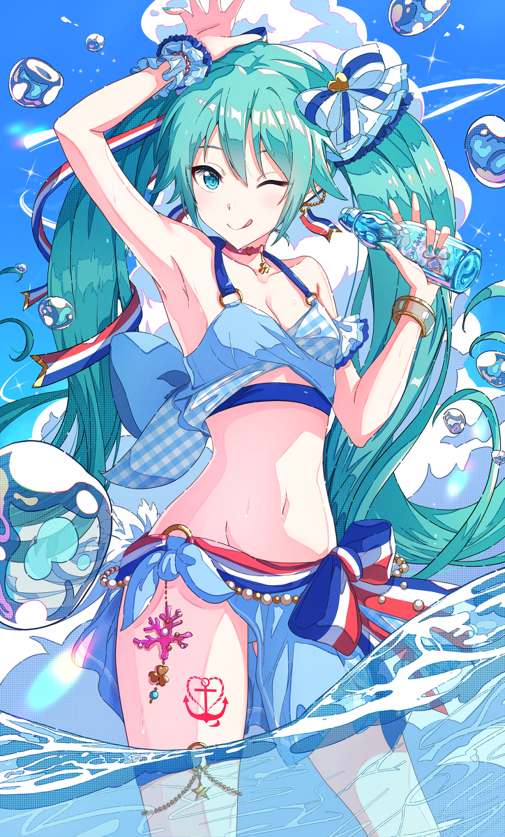 This is a pixiv picture whose title is 想像モモジャンミクさんver..
