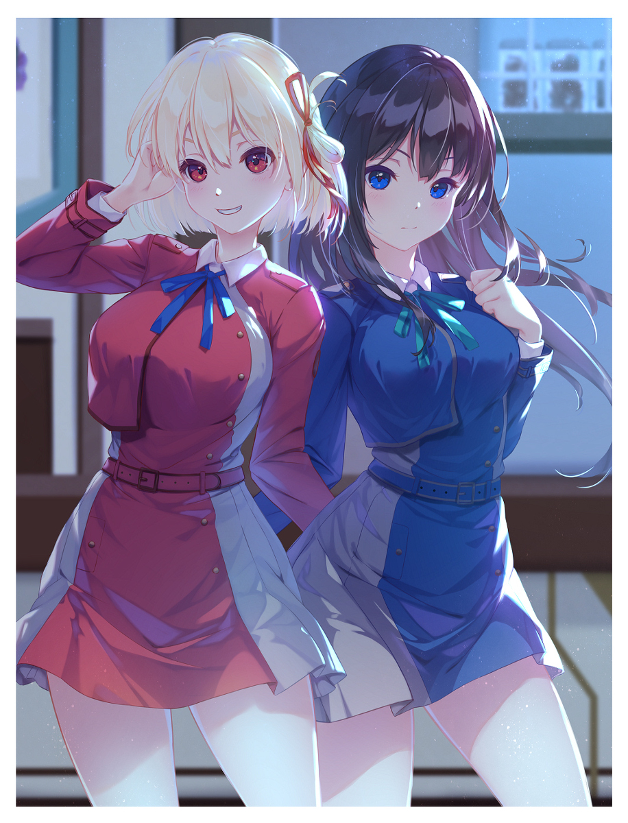 This is a pixiv picture whose title is リコリコ.