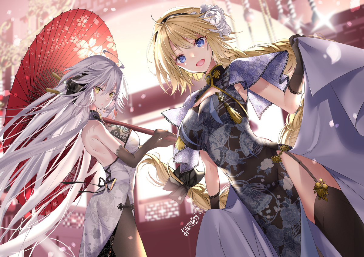 This is a pixiv picture whose title is チャイナドレスコレクション　ジャンヌ姉妹.