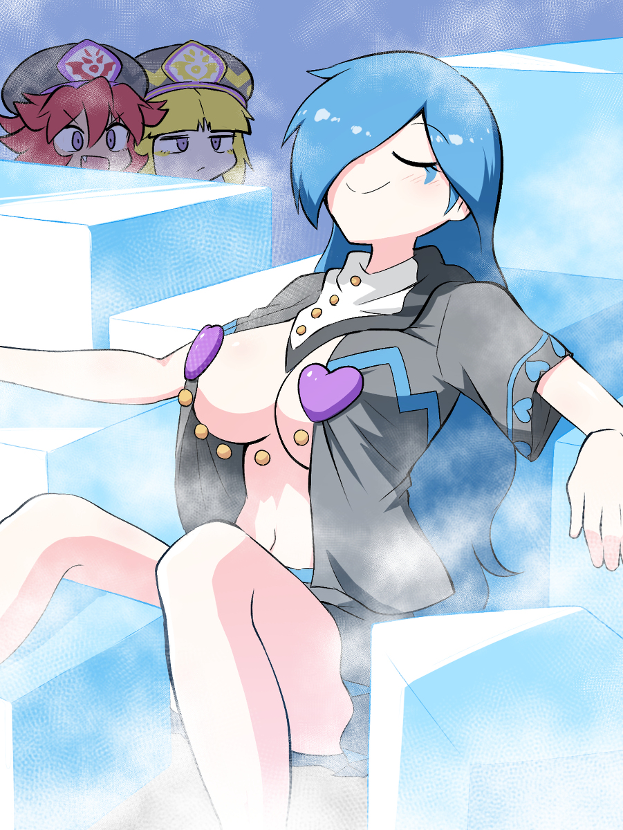 This is a pixiv picture whose title is 【擬カビ】涼しむキッスちゃん.