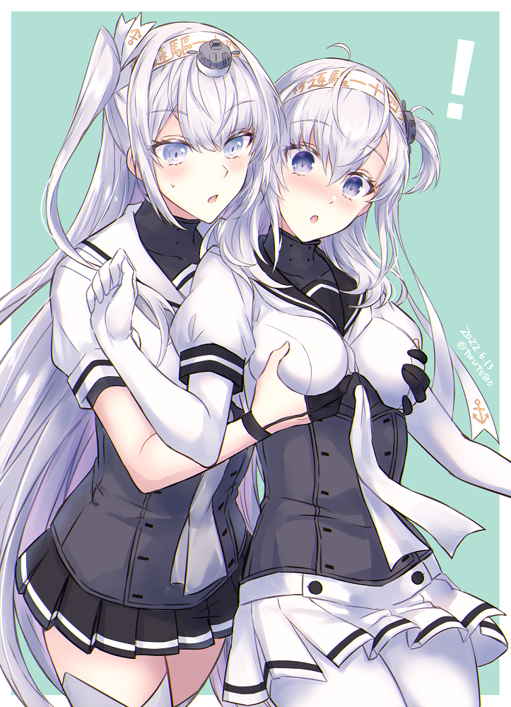 This is a pixiv picture whose title is 【艦これまとめ18】姉妹百合BOX⑩(ほぼ冬涼)＋お知らせ.