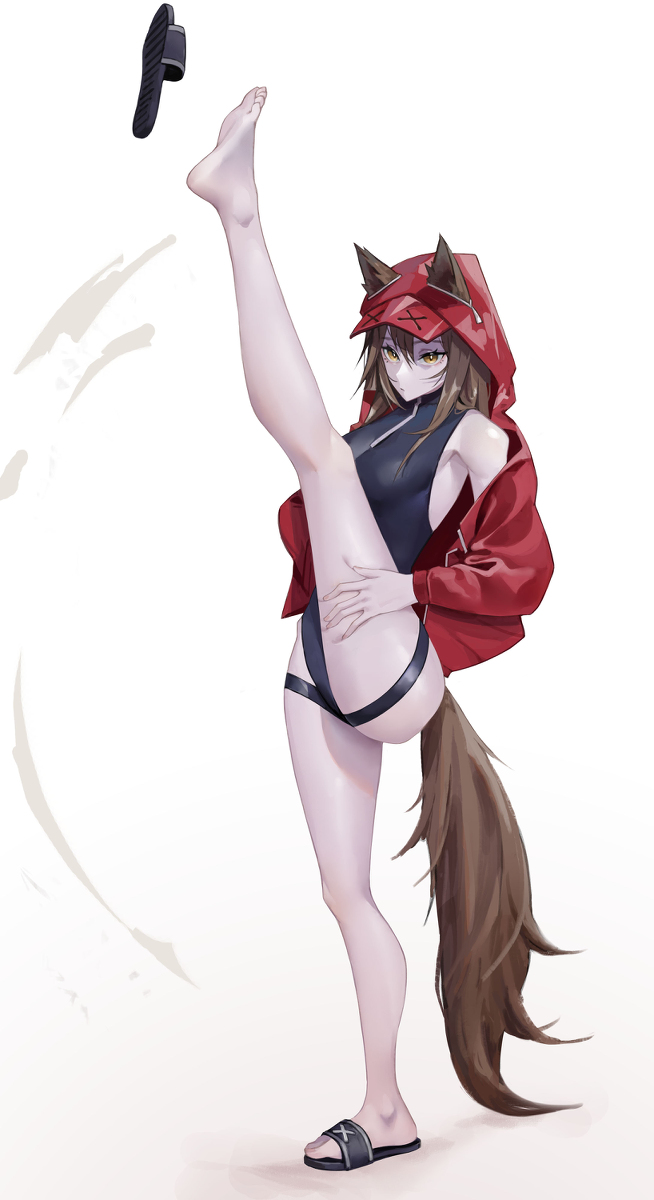 This is a pixiv picture whose title is を蹴る.