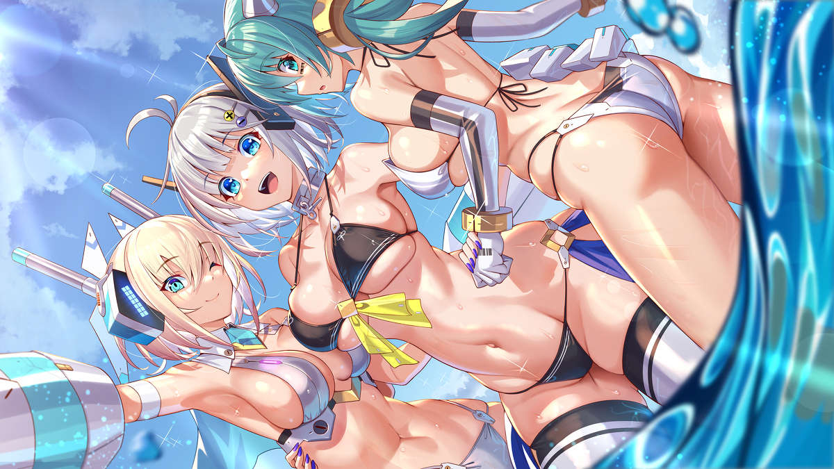 This is a pixiv picture whose title is WRG　BEACHSTYLE.