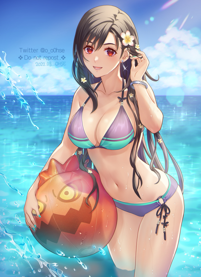 This is a pixiv picture whose title is 🐬👙🌞🐤.