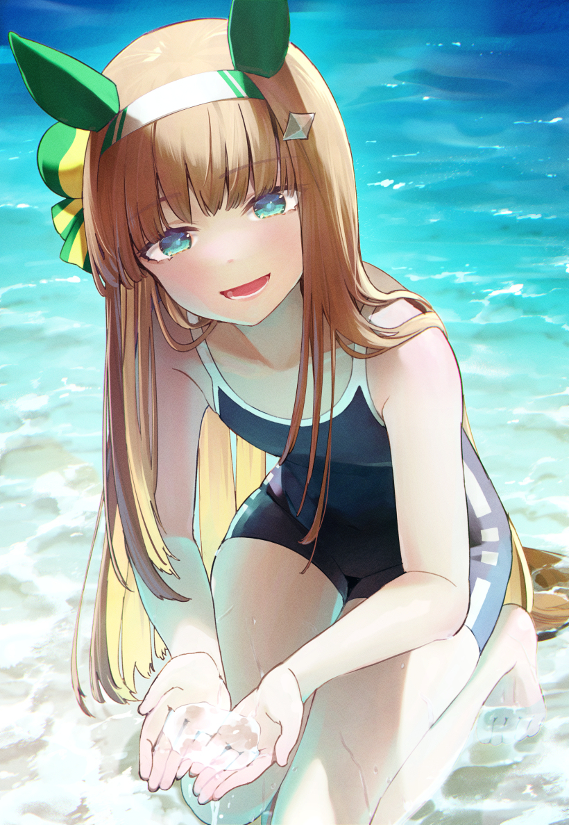 This is a pixiv picture whose title is サイレンススズカと夏合宿.