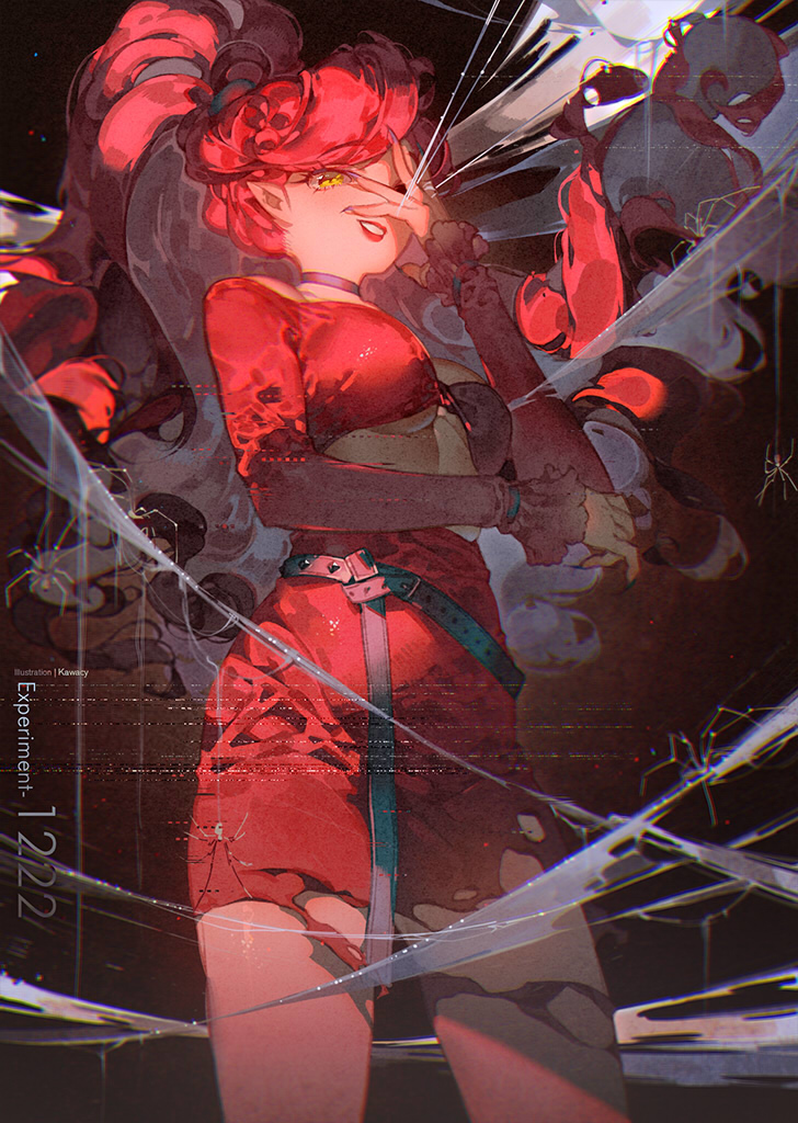 This is a pixiv picture whose title is 蜘蛛女.