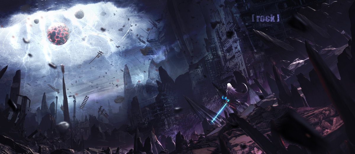 This is a pixiv picture whose title is rock.