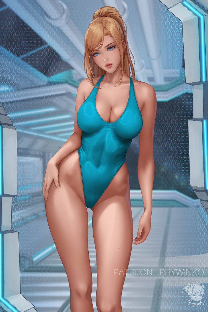 This is a pixiv picture whose title is Samus Aran サムス・アラン.