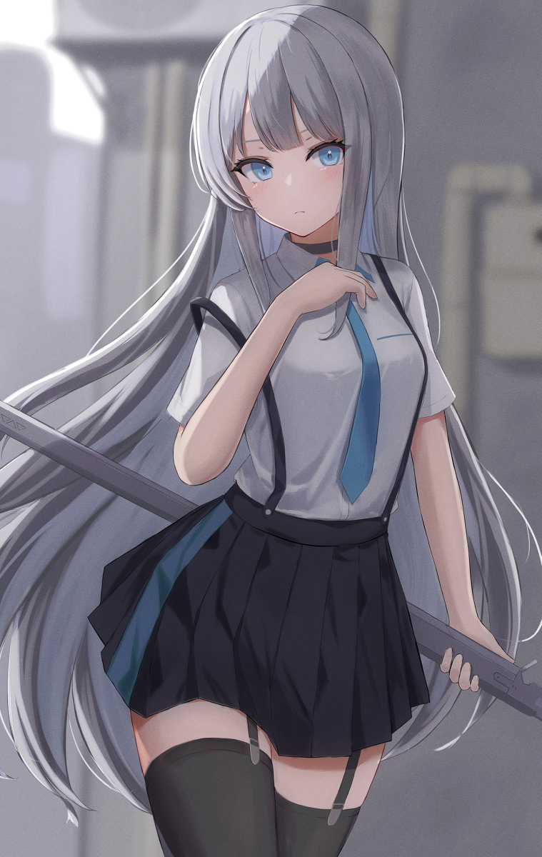 This is a pixiv picture whose title is 白髪ちゃん.