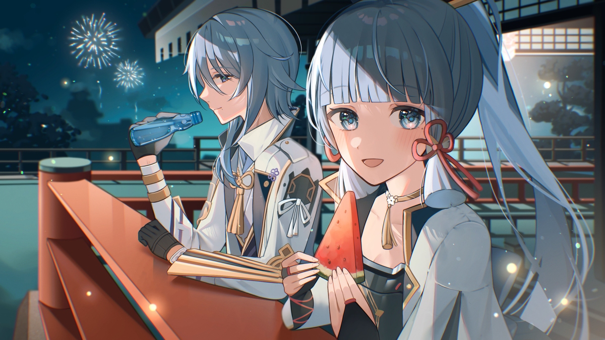 This is a pixiv picture whose title is 夏の社奉行.