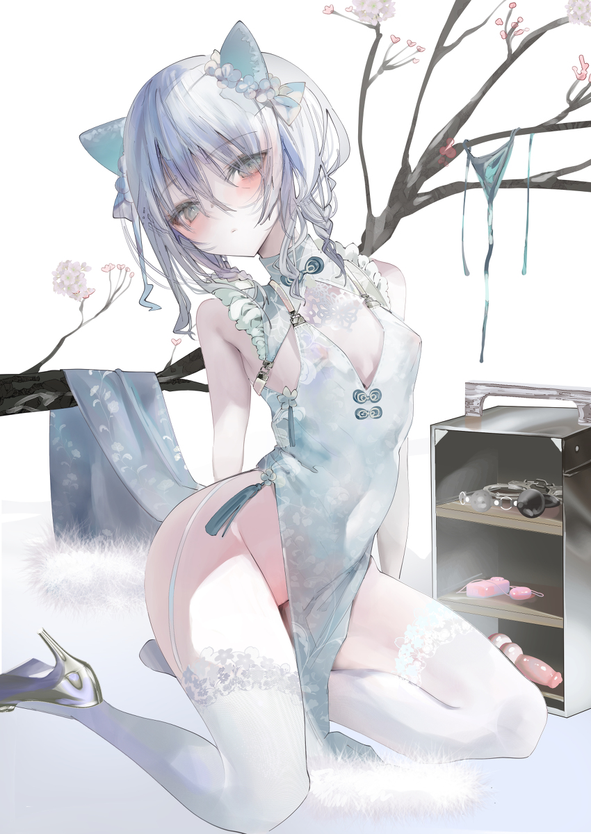 This is a pixiv picture whose title is 葉一（猫耳チャイナ服）.