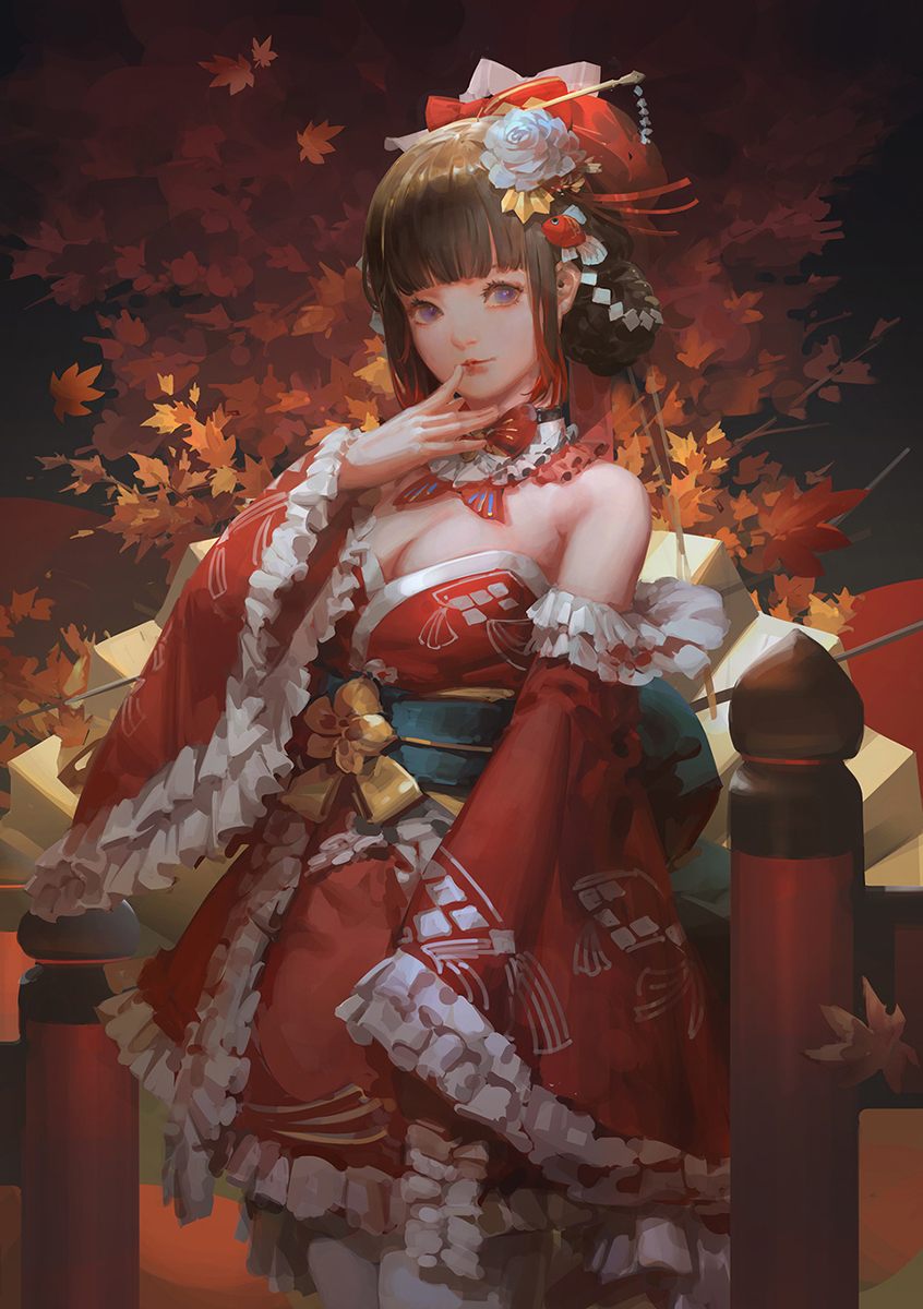 This is a pixiv picture whose title is 和式lolita.