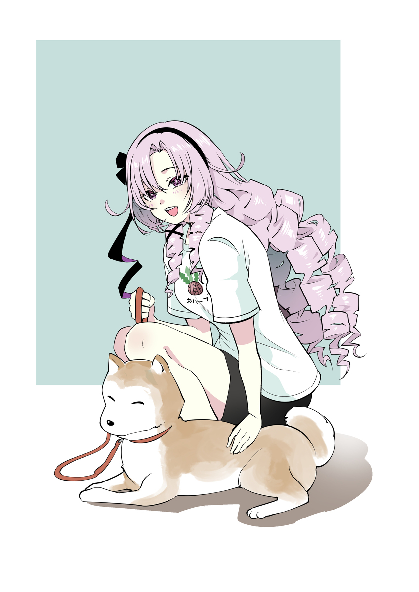 This is a pixiv picture whose title is サロメ嬢のお飼いになっていた犬が柴犬なの解釈一致すぎますわ.