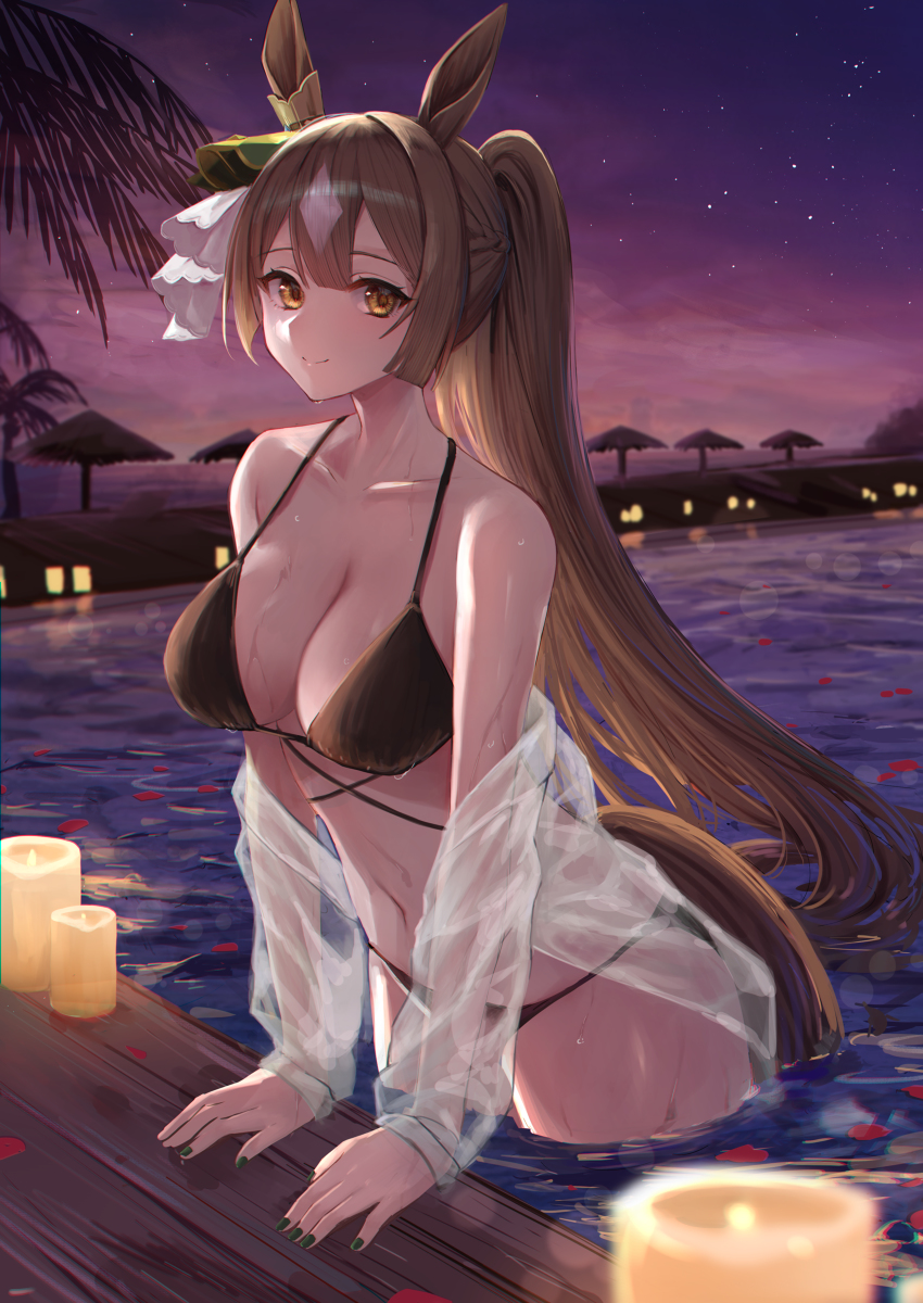 This is a pixiv picture whose title is 真夏のサトちゃん.