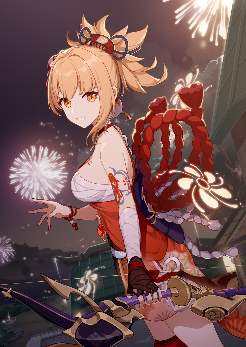 This is a pixiv picture whose title is yoimiya.