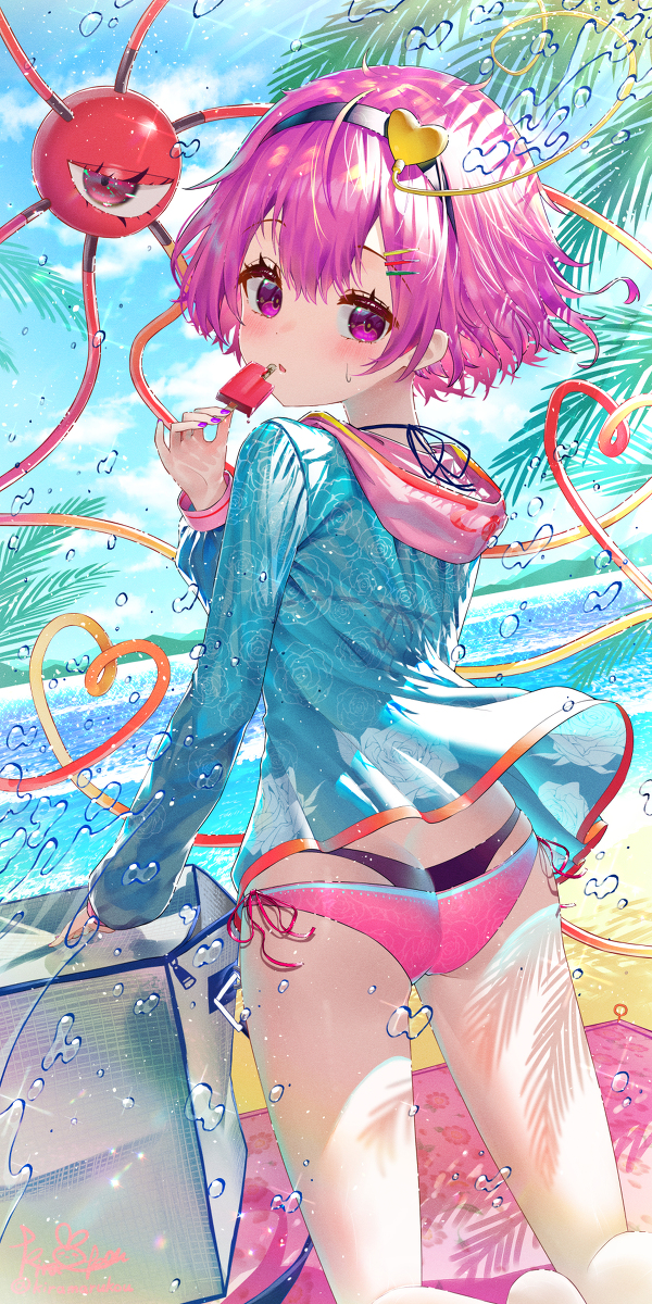 This is a pixiv picture whose title is 水着👁.