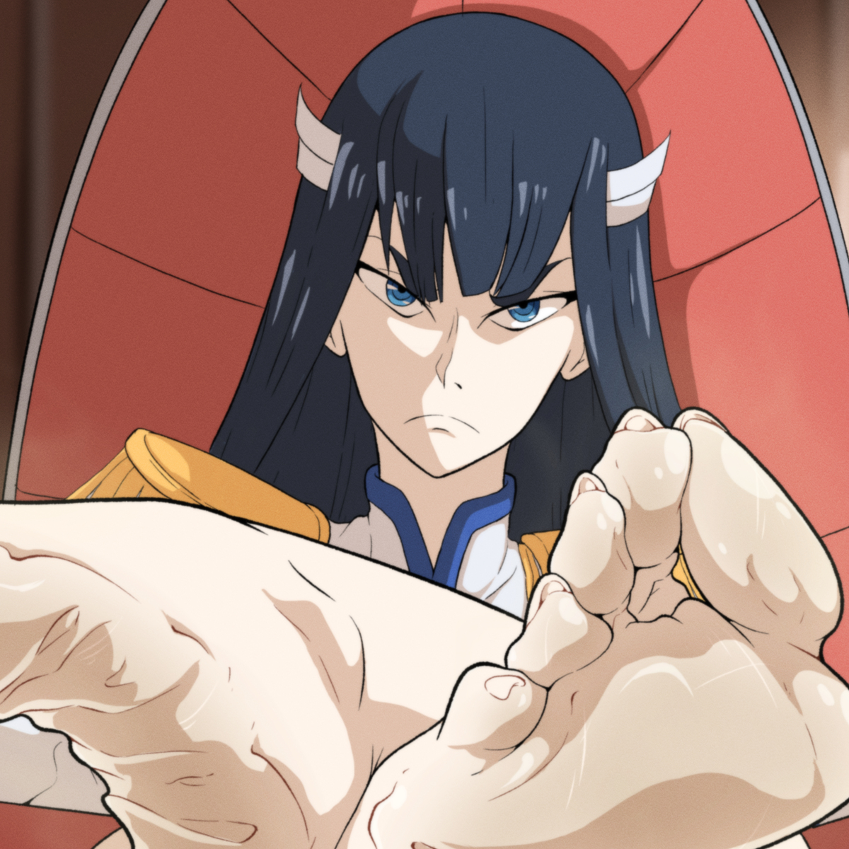 This is a pixiv picture whose title is Submit to Satsuki (Kill la Kill).