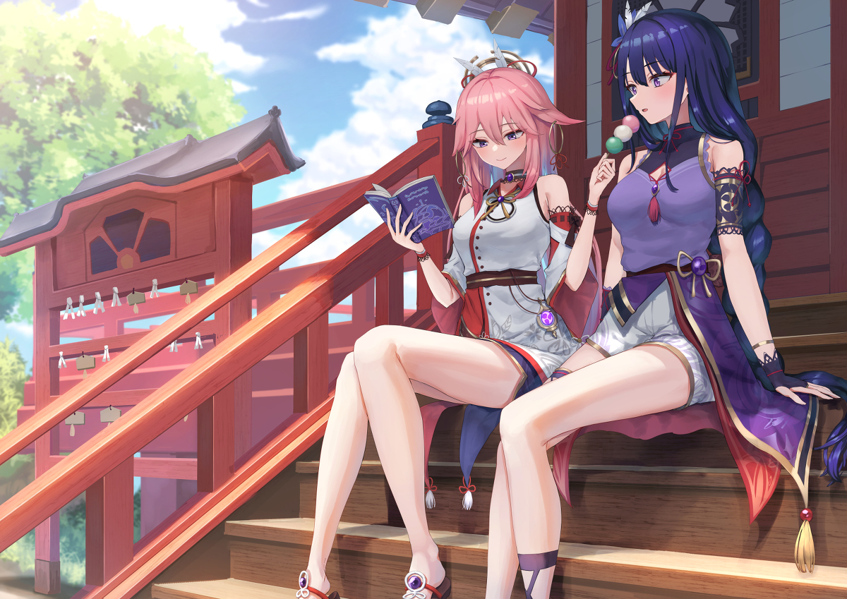 This is a pixiv picture whose title is 稲妻の夏.