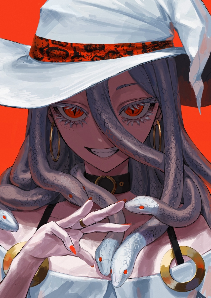 This is a pixiv picture whose title is 紅の魔女.