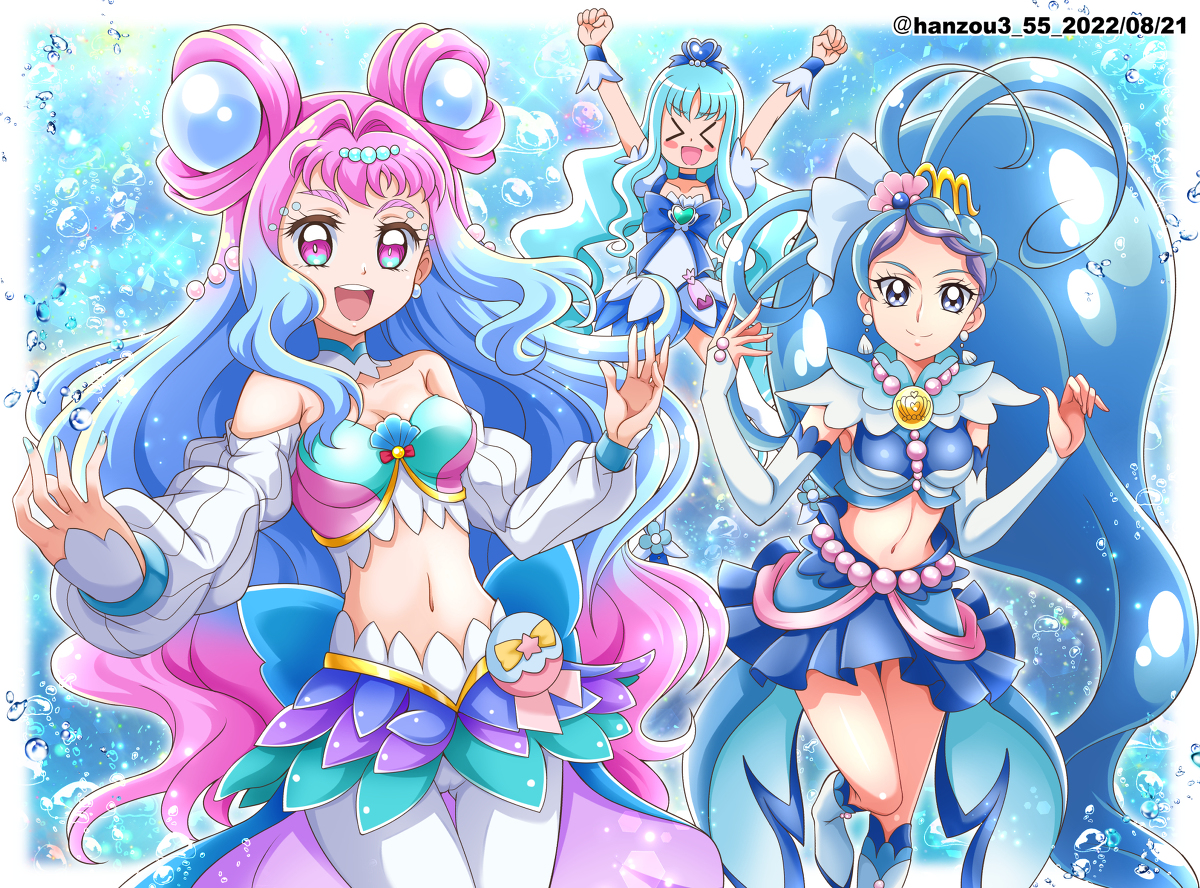 This is a pixiv picture whose title is 海のプリキュア.