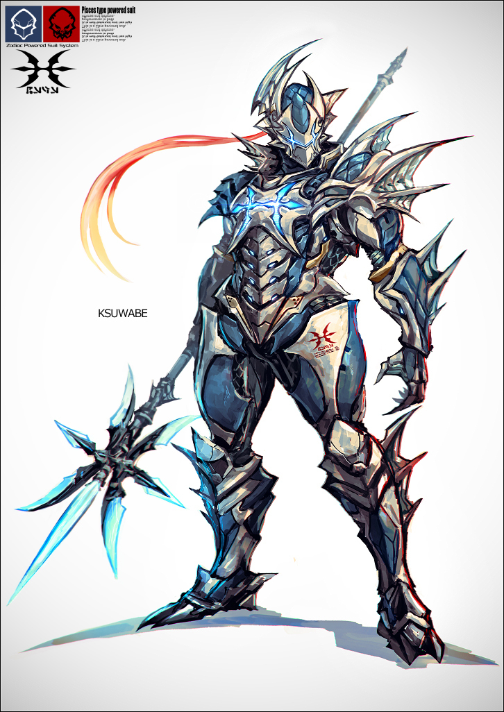This is a pixiv picture whose title is 魚座型パワードスーツ.