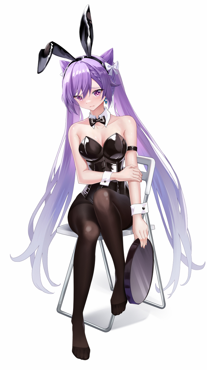 This is a pixiv picture whose title is 兔女郎刻晴.