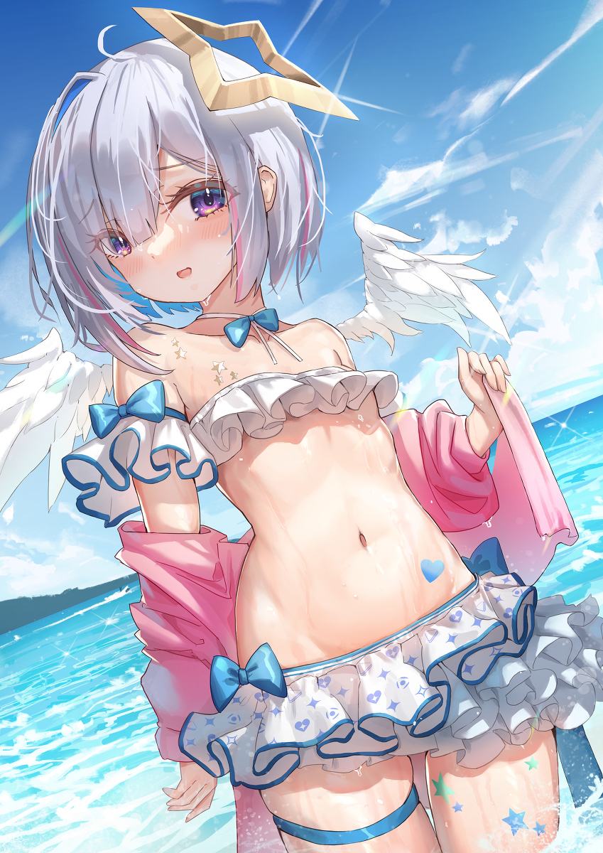 This is a pixiv picture whose title is 水着たそ.