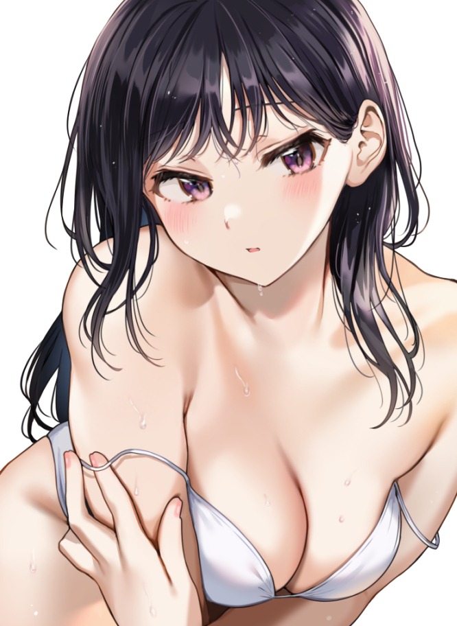 This is a pixiv picture whose title is 「……見たい？」.