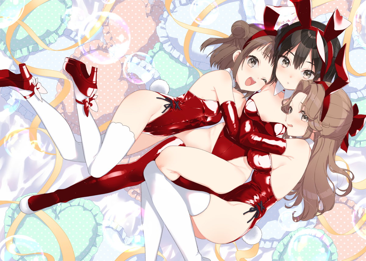 This is a pixiv picture whose title is バニー川内型🐇🐇🐇.