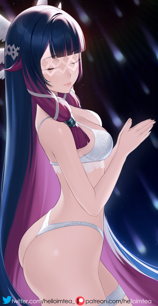 This is a pixiv picture whose title is Columbina lingerie.