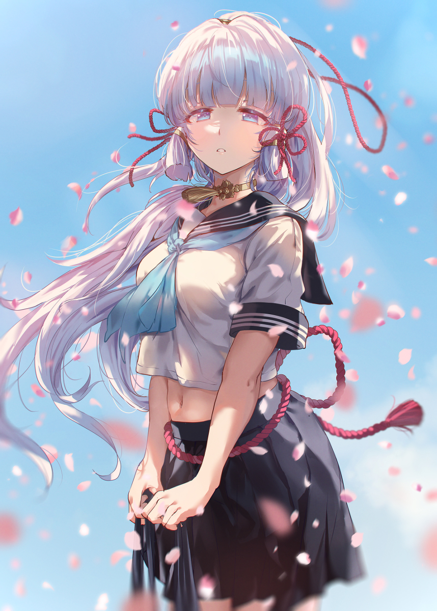 This is a pixiv picture whose title is 神里綾華.