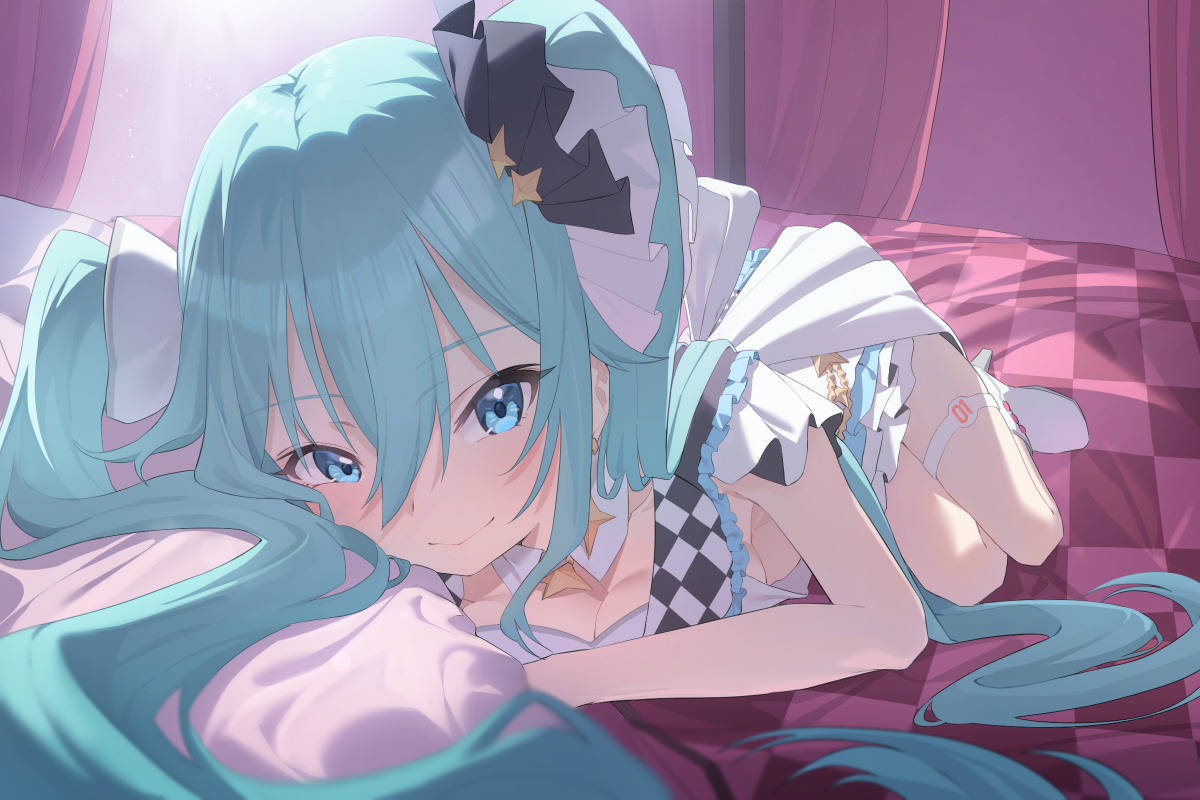 This is a pixiv picture whose title is miku.