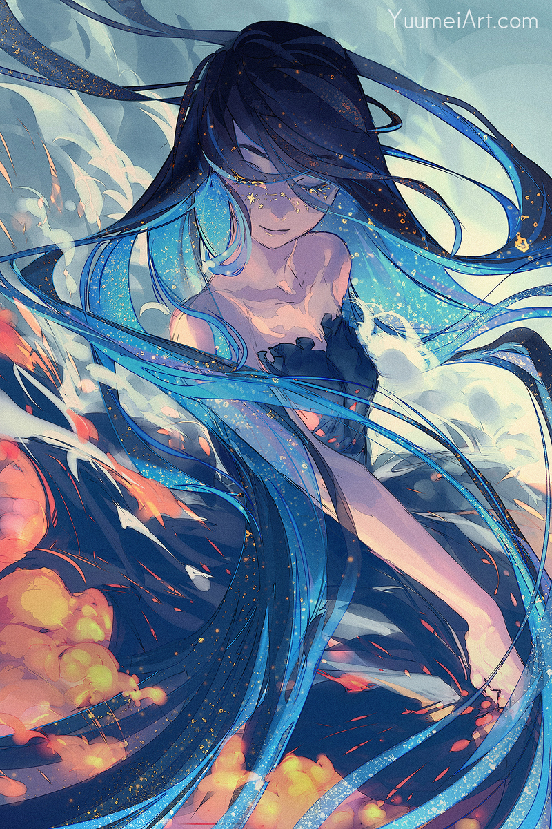 This is a pixiv picture whose title is Star Fall.