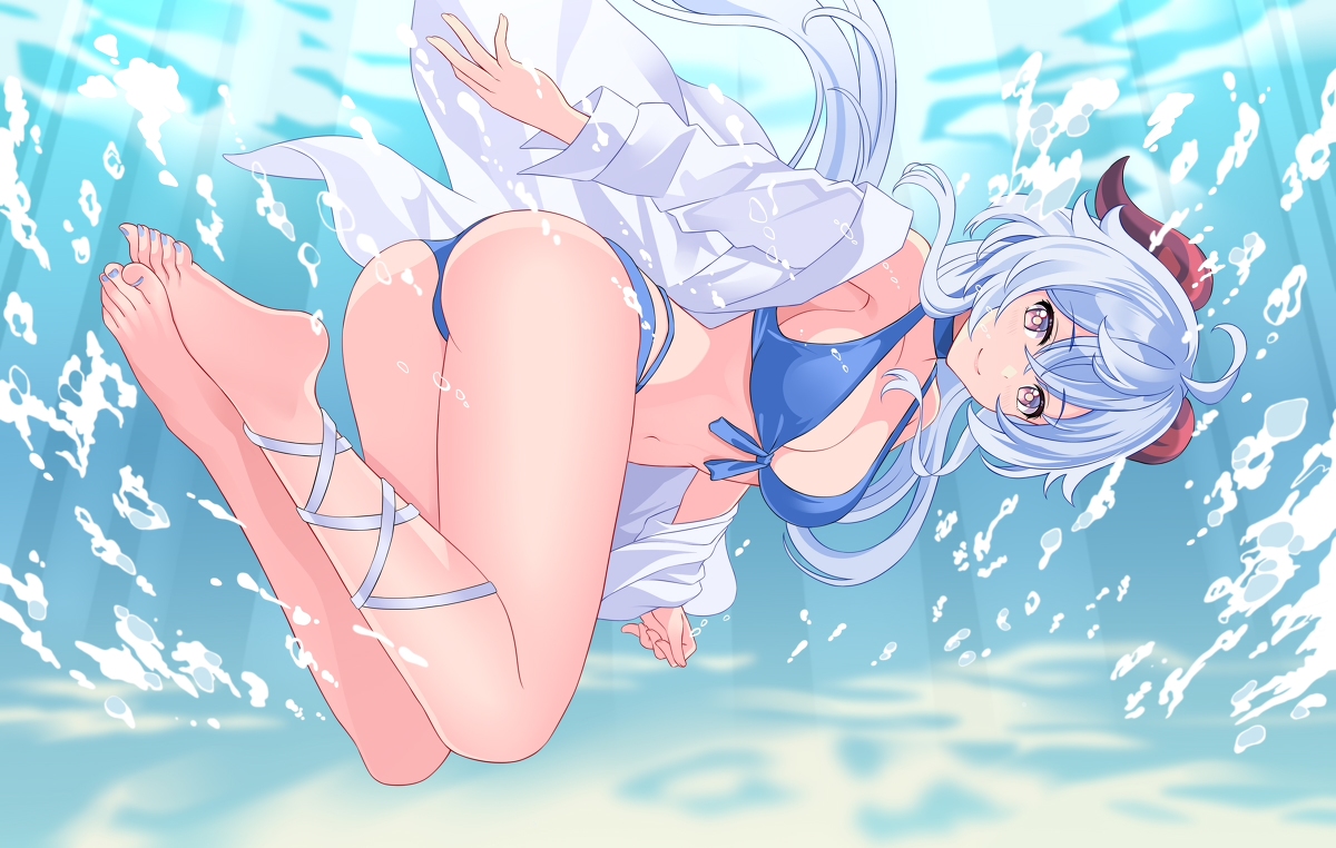 This is a pixiv picture whose title is 甘雨.