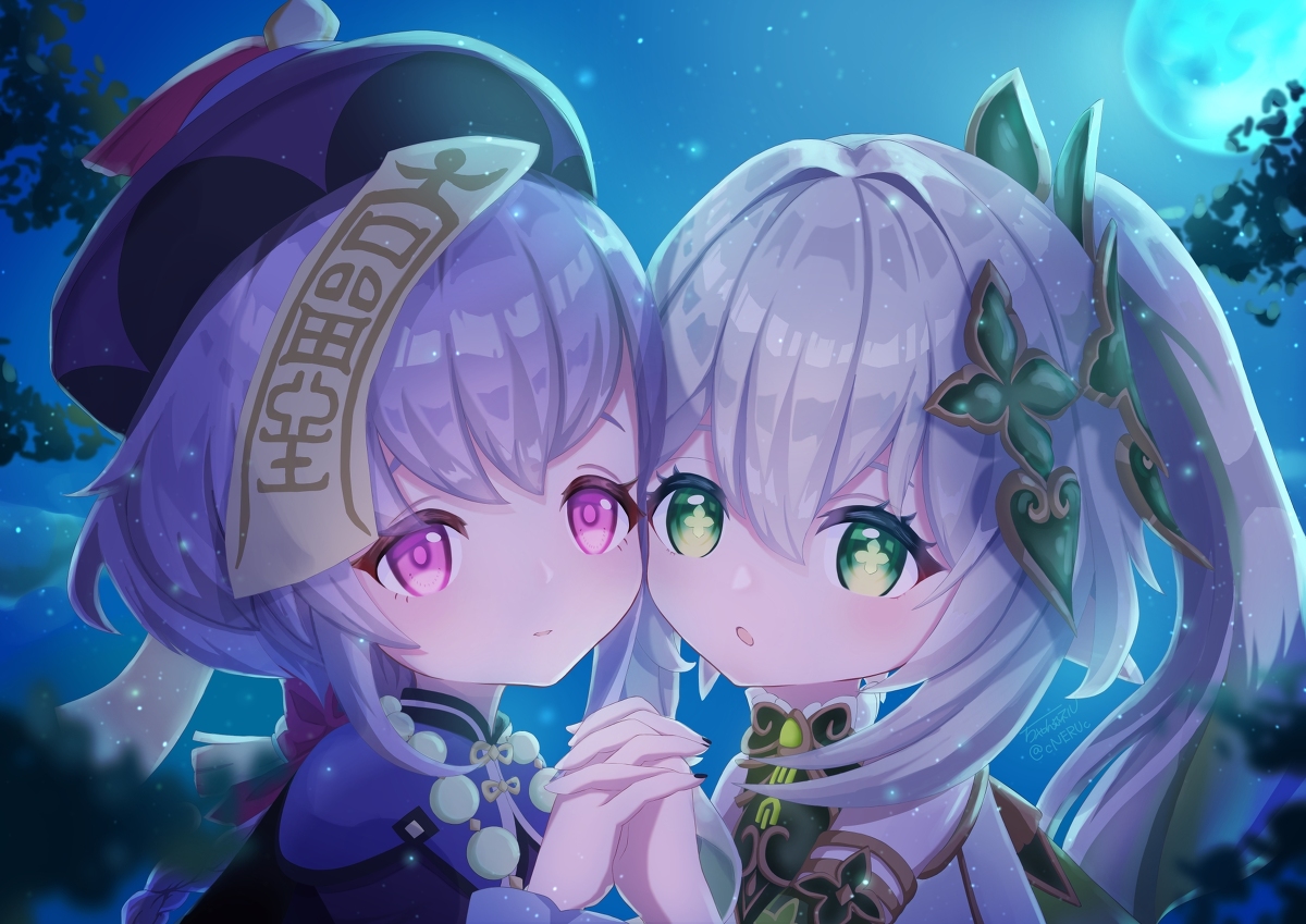 This is a pixiv picture whose title is 七七とナヒーダ.