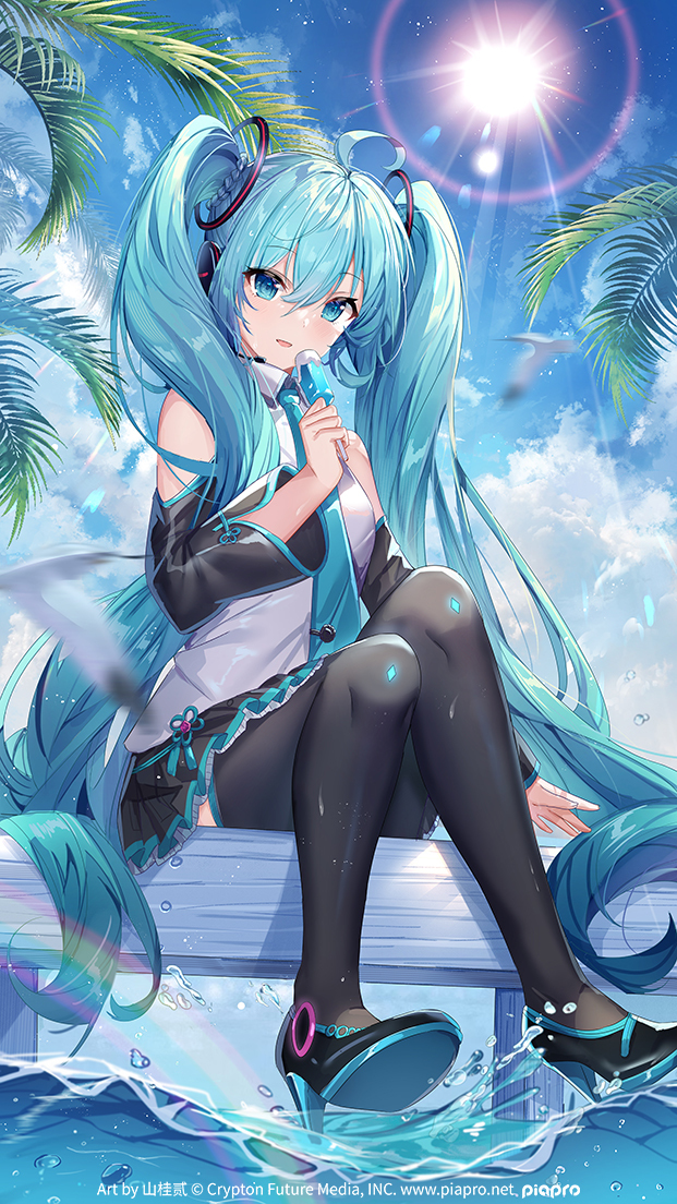 This is a pixiv picture whose title is miku.